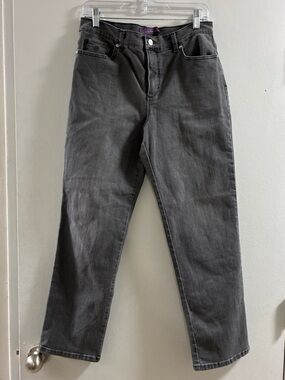 Gloria Vanderbilt Charcoal Gray Straight Jeans